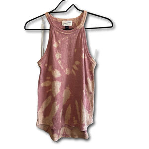 Universal Thread Tank Top Sleeveless Halter Pink tie Die Flowy Woman Size XS